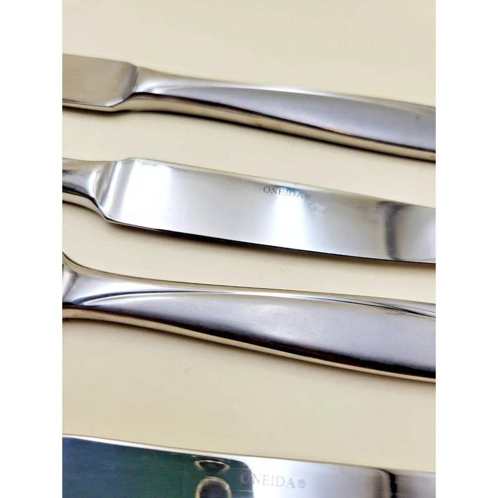 Set of 4 Oneida Camlynn Dinner Knife Stainless Steel Flatware Knives